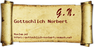 Gottschlich Norbert névjegykártya