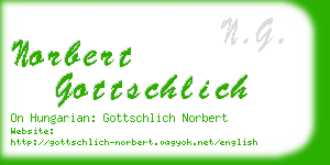 norbert gottschlich business card